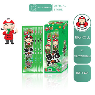 Snack Rong biển BIGROLL Vị Truyền Thống – Hộp 6 gói cuộn giòn