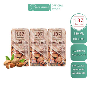 Sữa Hạt HẠNH NHÂN Vị Truyền Thống - Lốc 3 hộp 180ml