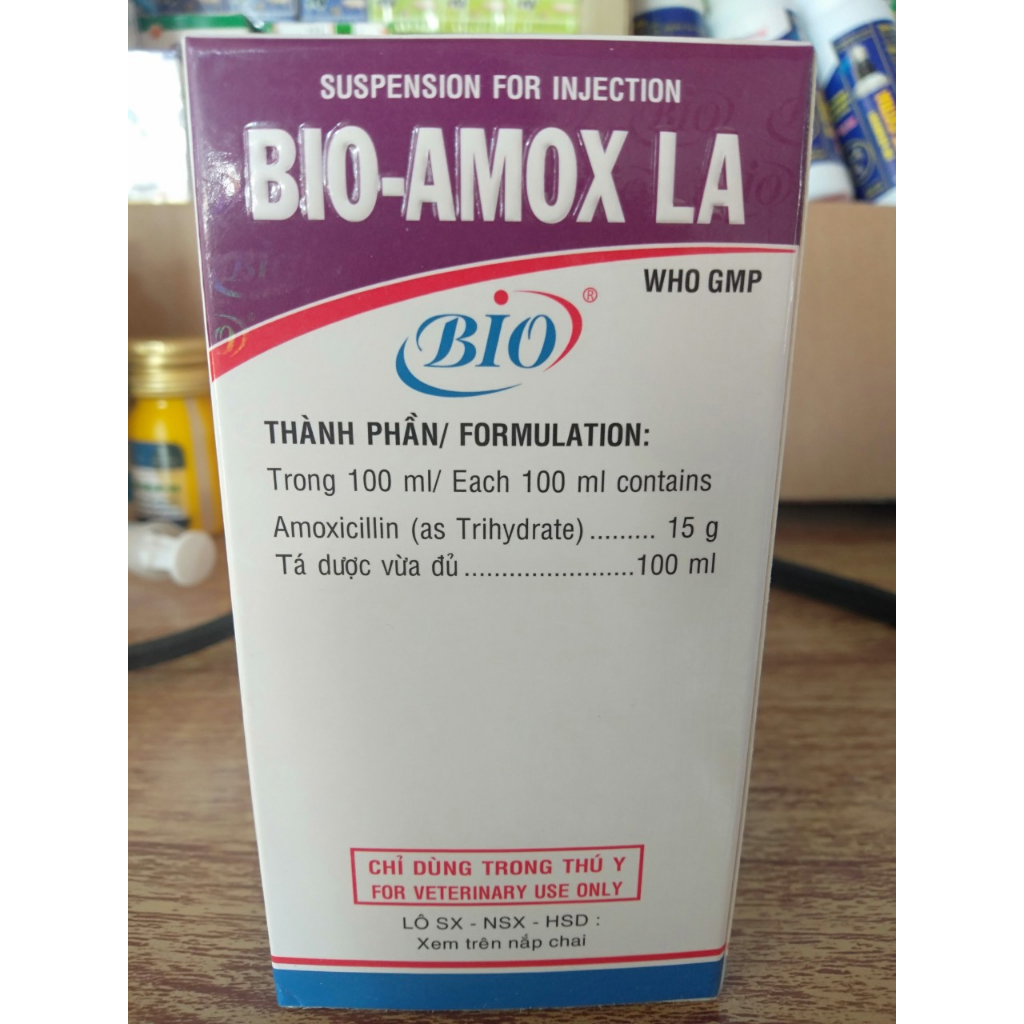 Bio-Amox 20% LA - hô hấp, viêm vú, viêm tử cung 20ml, 100ml