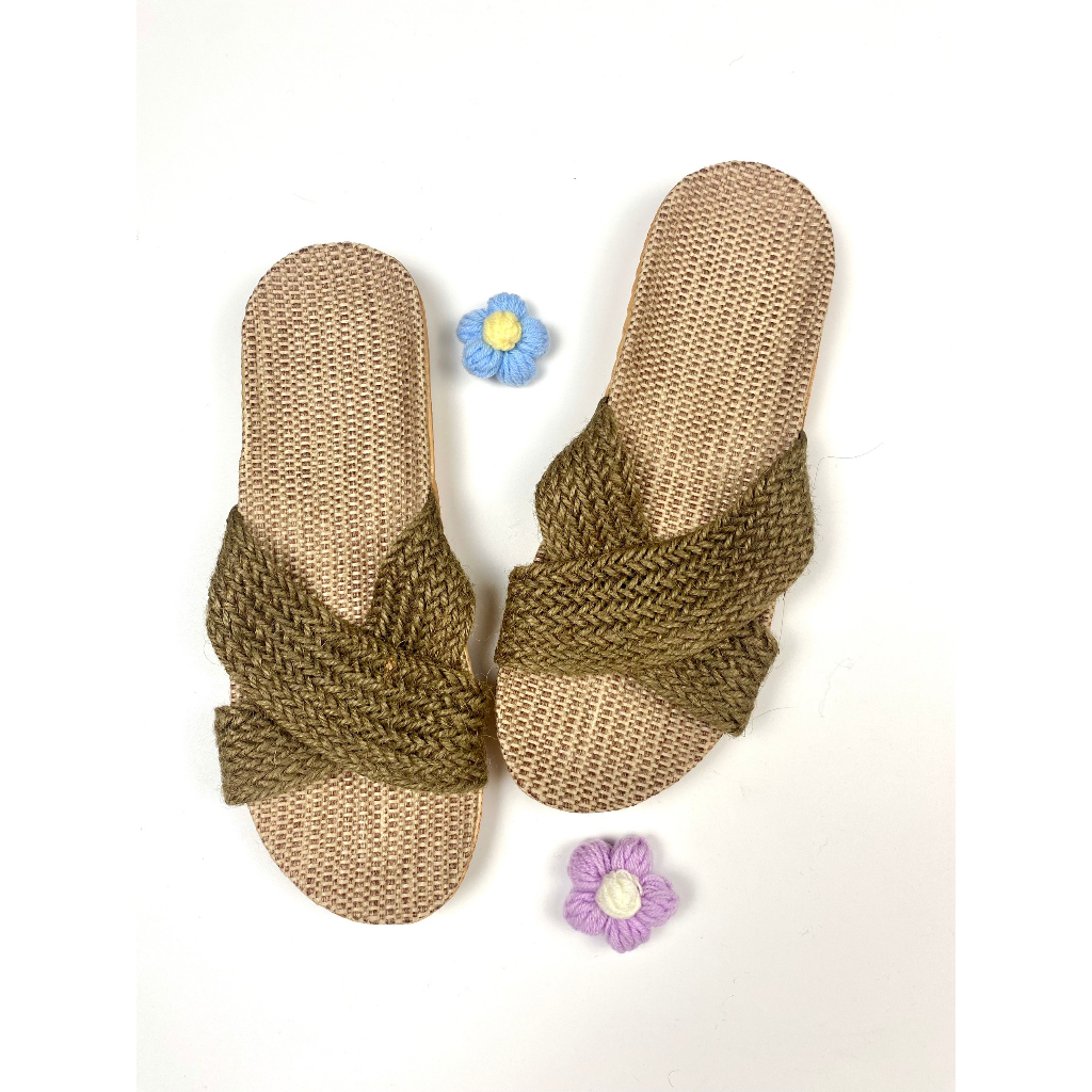 Dép Cói JOLII.SG Quai Trơn Ngang, Êm - Nhẹ - Phù Hợp Mang Đi biển - Văn phòng - Mang trong nhà