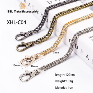 (1 dây) Dây đeo túi xách thời trang mới cao cấp bằng kim loại sang trọng siêu dày dặn, 120cm XHL-C04, XHL-C06