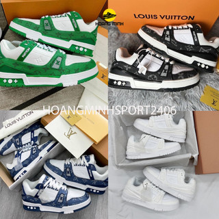 Giày LV Trainer, Louis Vuitton Trainer Black White, Giày LV Louis Vuitton