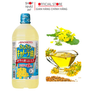 Date 11/2024 Dầu Ăn Hoa Cải Ajinomoto (900g) - Bổ Sung Omega 3 & 6 Nhật Bản - Nakaya