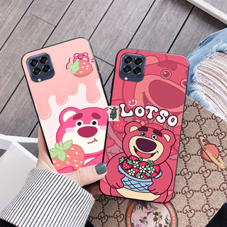 Ốp lưng samsung m33, ss m53, ss m63, ss a12 , ss m12 in hình gấu dâu siêu cute,dễ thương