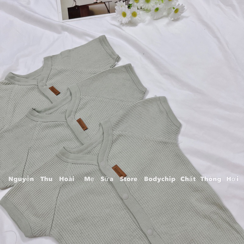 Bodychip sát nách, hai dây thông hơi thoáng khí cho bé trai bé gái