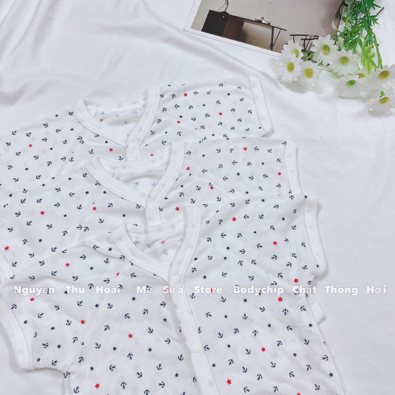 Bodychip sát nách, hai dây thông hơi thoáng khí cho bé trai bé gái