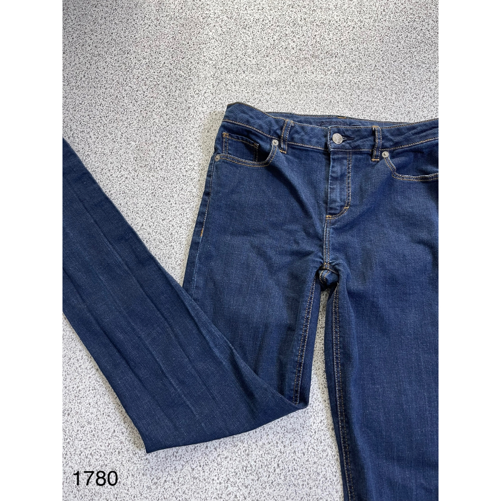 Q1780 Quần bò LACOSTE Hàng hiệu chính hãng thời trang nữ màu xanh size 26 Secondhand thanh lý ký gửi