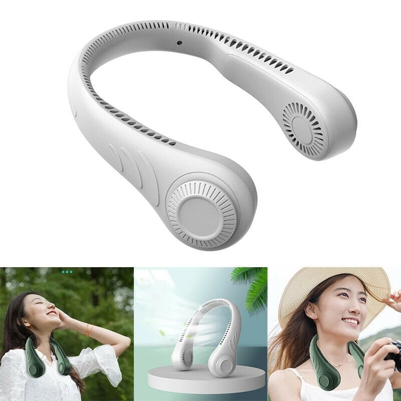 Quạt Đeo Cổ Không Cánh Mini Sạc Usb Tiện Lợi 3 Cấp Độ Gió (Màu ngẫu nhiên)
