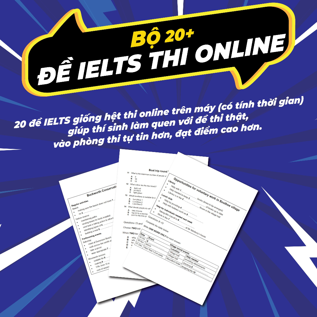 Bộ 20 đề “dự đoán” IELTS thi online trên máy, có chấm điểm Listening, Reading -Onluyen.vn