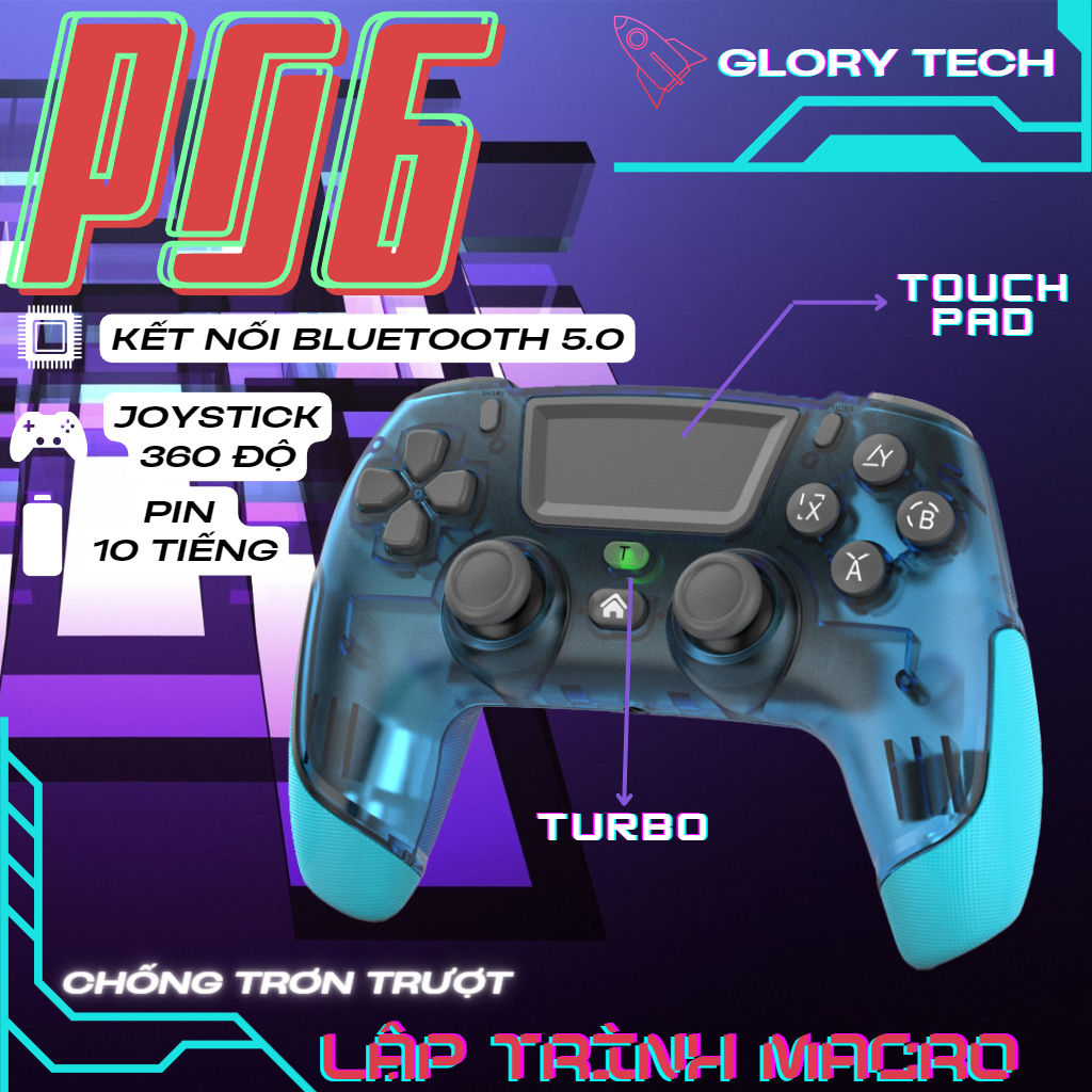 Gamepad không dây P06 Model 2023 CHẾ ĐỘ TURBO | RUNG MẠNH CHƠI FIFA ONLINE 4 cho PC | LAPTOP | ANDROID | IOS |