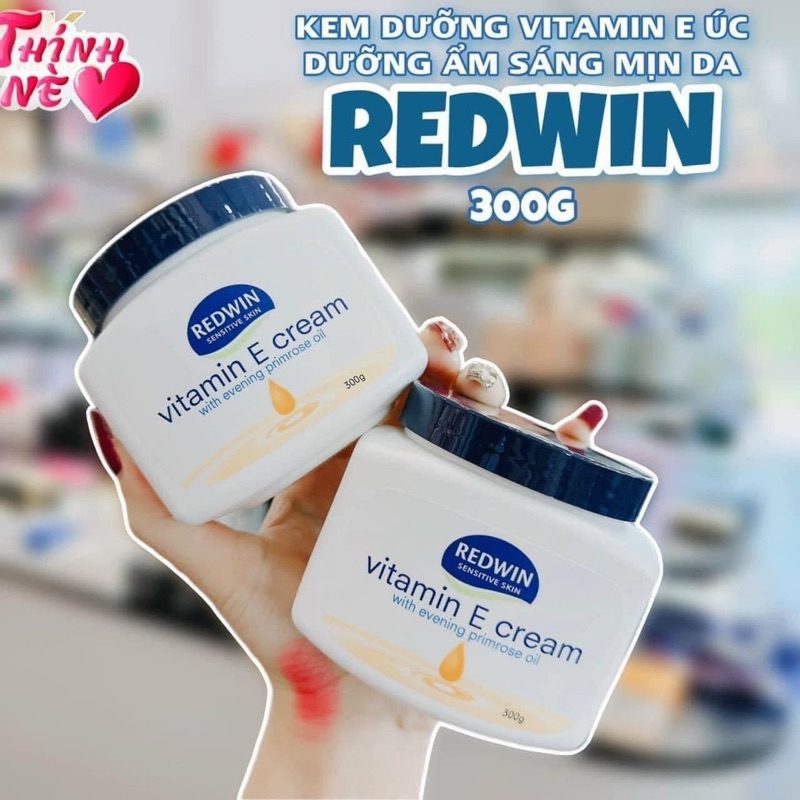 Kem dưỡng da mềm mịn Redwin Vitamin E Cream 300g của Úc