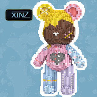 Mô hình lắp ráp lego bearbrick mini 32cm XINZ đồ chơi lắp ráp mô hình hình thỏ bear dễ thương