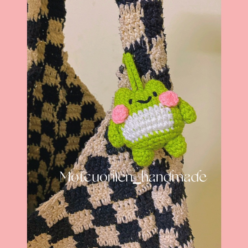 🐸 móc khóa ếch len handmade