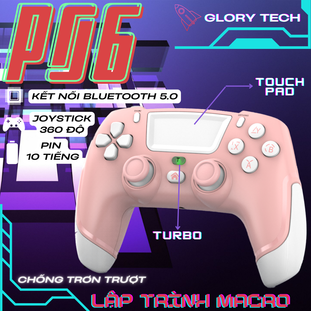 Tay Cầm P6 Plus, Tay cầm chơi game fifa online 4 có rung full skill Cho PC / Laptop / Android / ipad / Nintendo Switch
