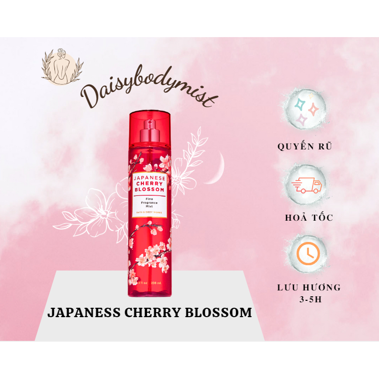 Xịt thơm toàn thân Bath & Body Works Japanese Cherry Blossom 10ml