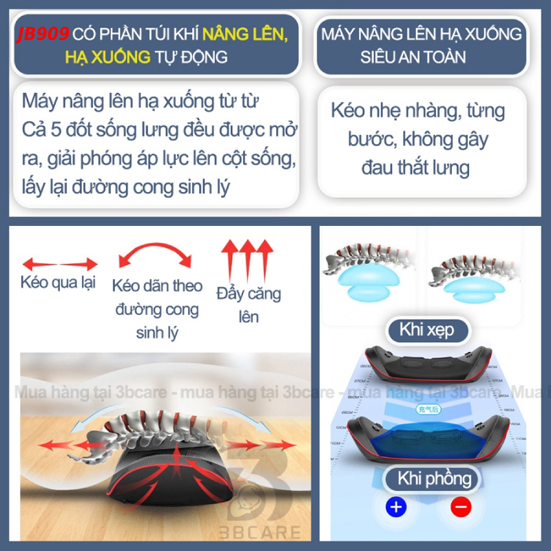 Máy đệm gối massage lưng cổ vai gáy, đệm máy massage lưng da năng dành cho người thoát vị địa đệm thoái hóa cột sống