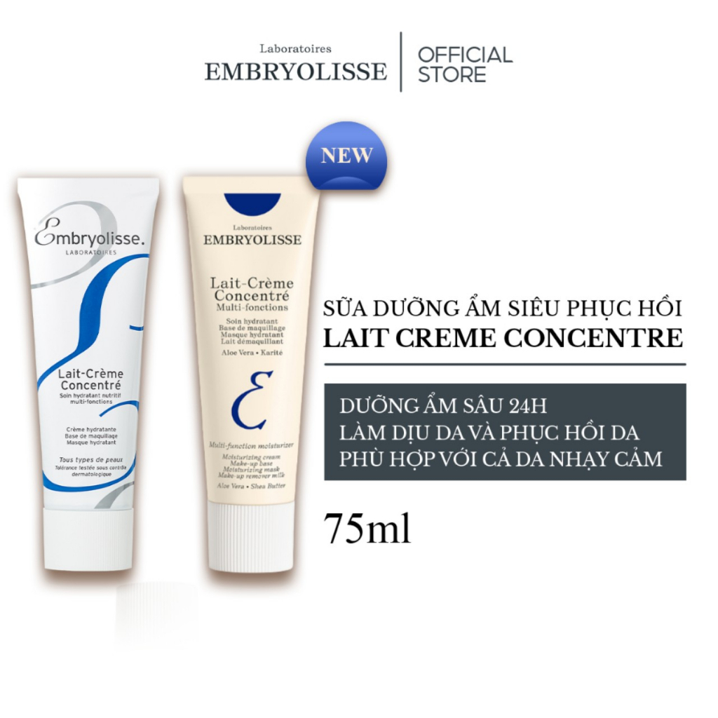 Kem Dưỡng Ẩm Phục Hồi Da Embryolisse Lait Creme Concentre 30ml và 75ml