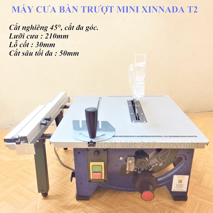 Máy Cưa Gỗ Bàn Mini XINNADA T2- Công suất 1800W-Hàng chính hãng-Bảo hành 12 tháng