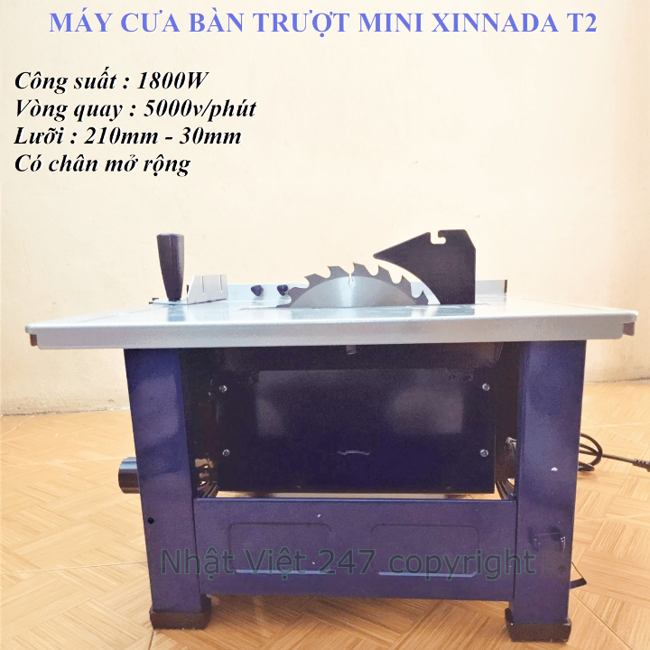 Máy Cưa Gỗ Bàn Mini XINNADA T2- Công suất 1800W-Hàng chính hãng-Bảo hành 12 tháng