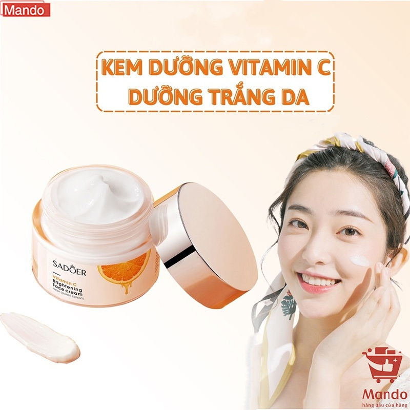 Kem dưỡng trắng dưỡng ẩm Vitamin C Cream nha đam lựu đỏ trái cam làm trắng da toàn thân nhanh chóng