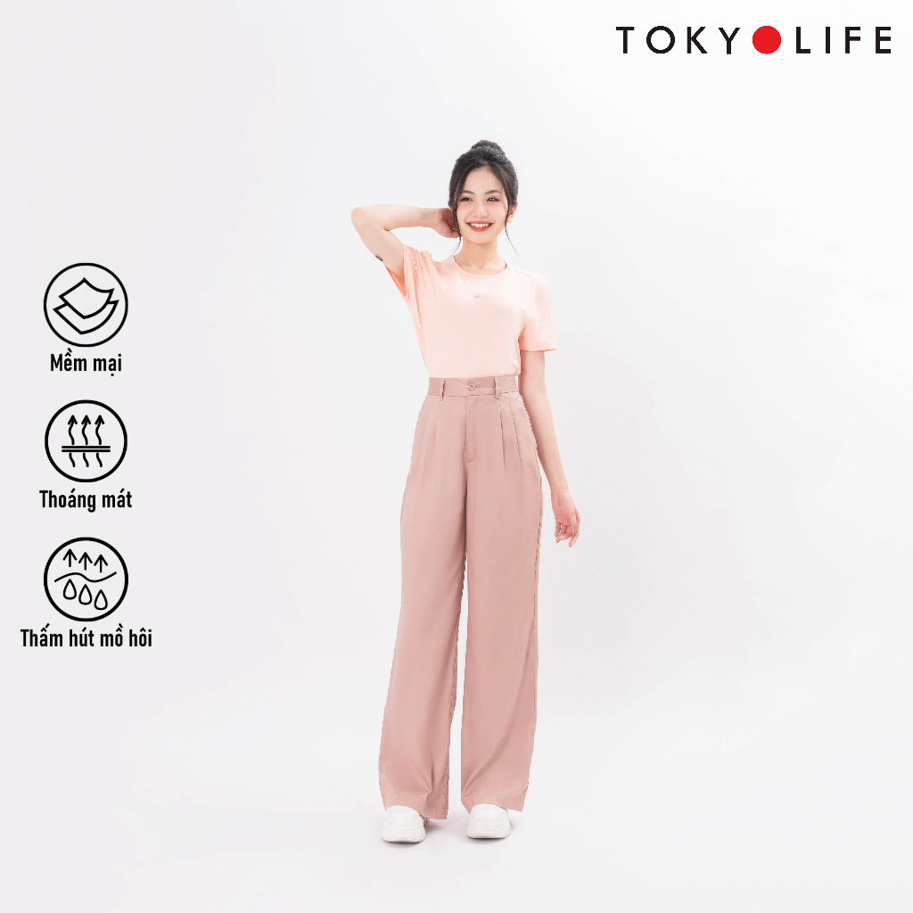 Áo T-Shirt NỮ cổ tròn dáng suông TOKYOLIFE C9TSH510M