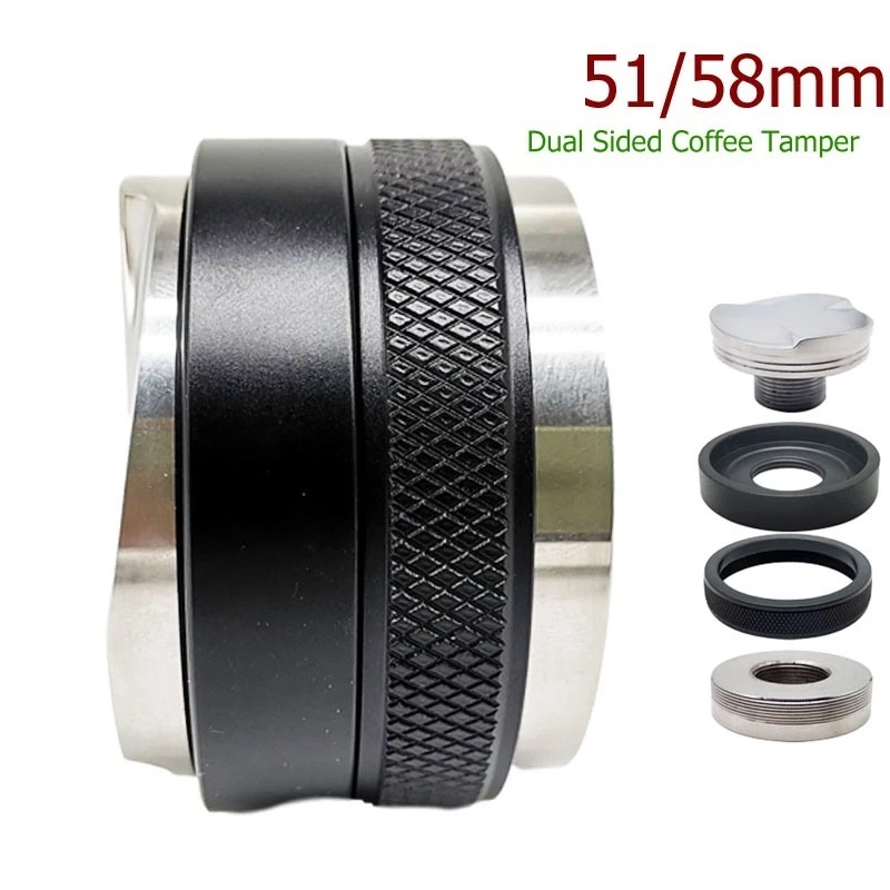 Tamper OCD 2 đầu dàn đều và nén cà phê - kích thước 51-58mm - chất liệu inox