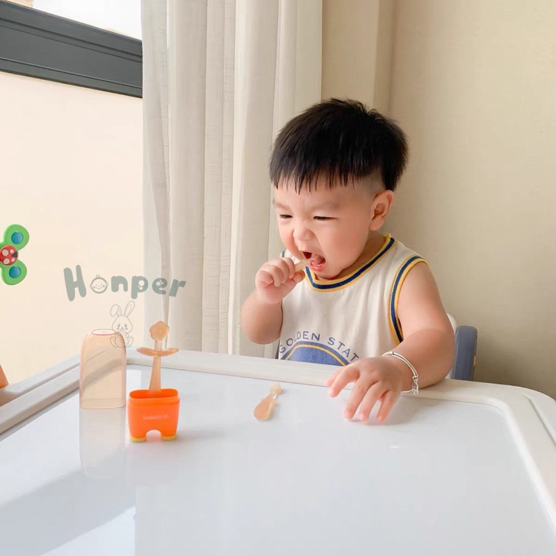 Bộ bàn chải chăm sóc răng miệng 3 in 1 cho bé Honper