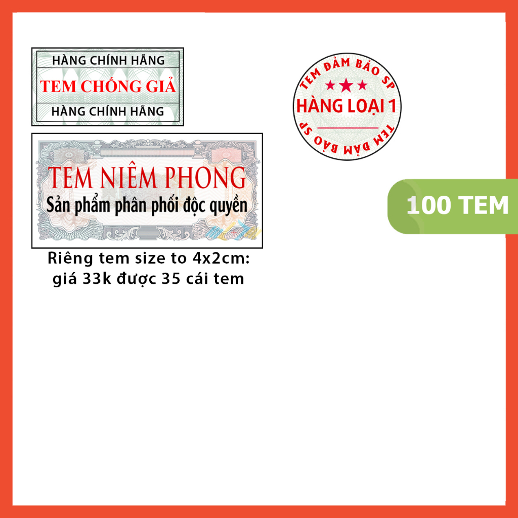 100c tem vỡ niêm phong sản phẩm