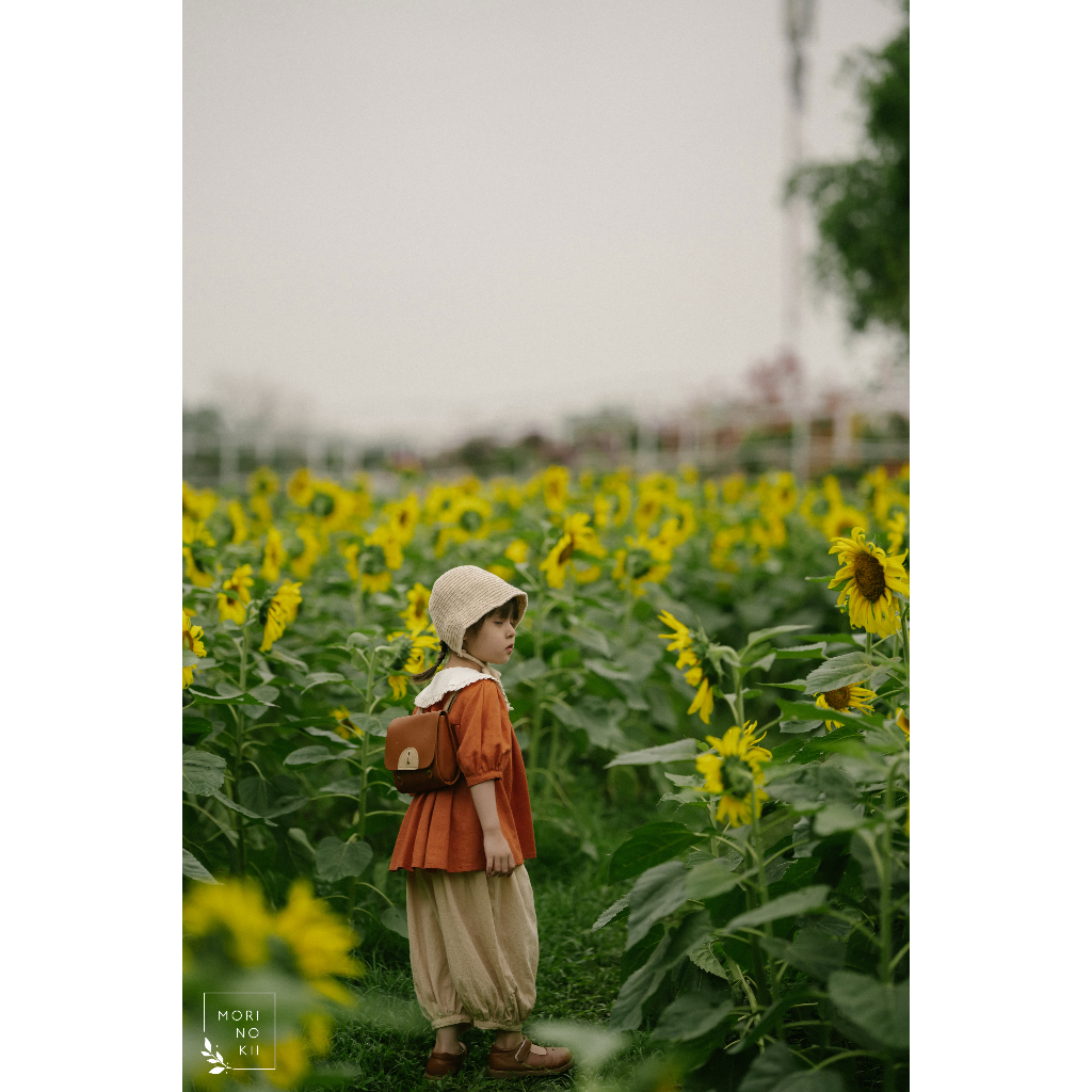 Áo sơ mi thêu hoa thủ công bé gái 7-25kg | Kiyo-chan by Morinokii