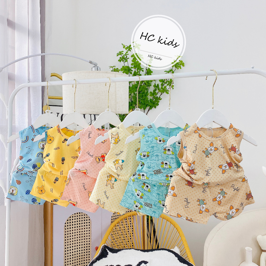 Bộ áo quần ba lỗ MINKYMOM cho bé mặc hè chất thun lạnh mềm mát thấm mồ hôi cho bé 0-3 tuổi
