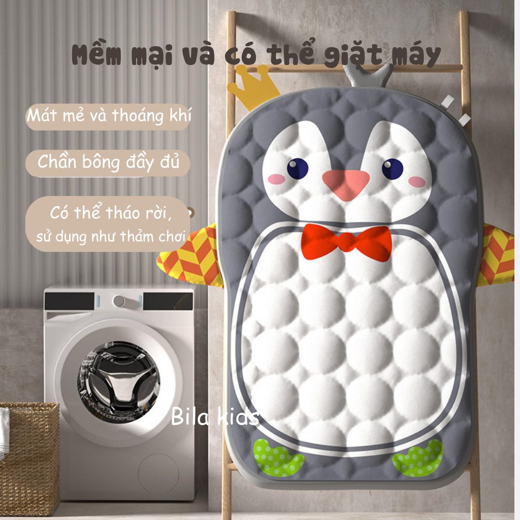 Thảm nhạc cho bé sơ sinh kiêm xe tập đi 3IN1có nhạc đàn piano, bé nằm nghe nhạc phát triển thính giác BILA KIDS