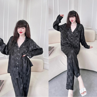 (GẤM CAO CẤP) Đồ bộ lụa gấm 50-90kg bigsize quần dài