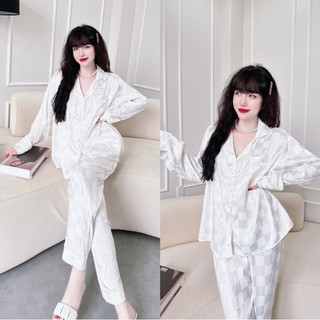 (GẤM CAO CẤP) Đồ bộ lụa gấm 50-90kg bigsize quần dài