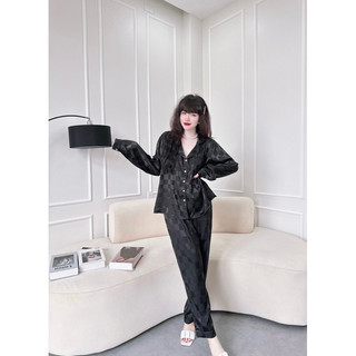 (GẤM CAO CẤP) Đồ bộ lụa gấm 50-90kg bigsize quần dài