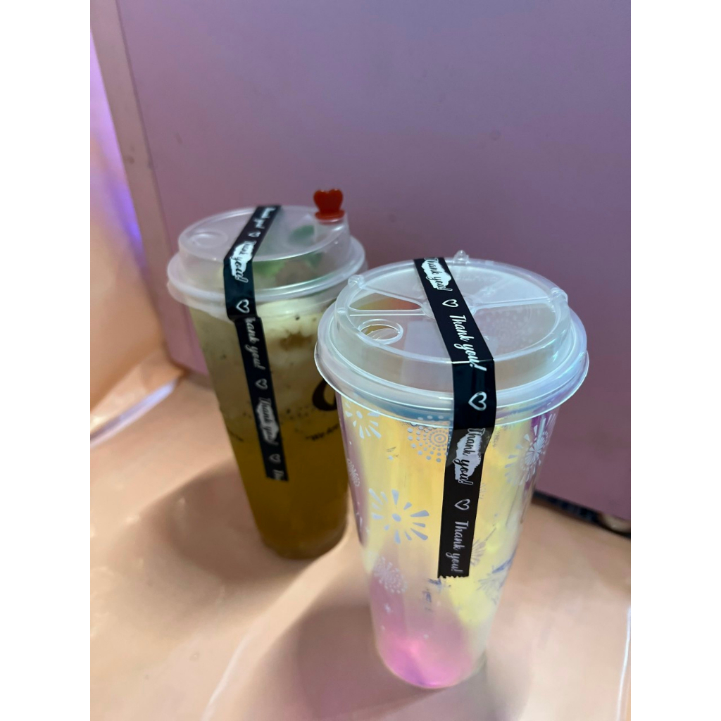 Băng keo thank you dán ly cafe - nắp hộp dán chai các loại 1 cuộn- dodung1langiahan2211