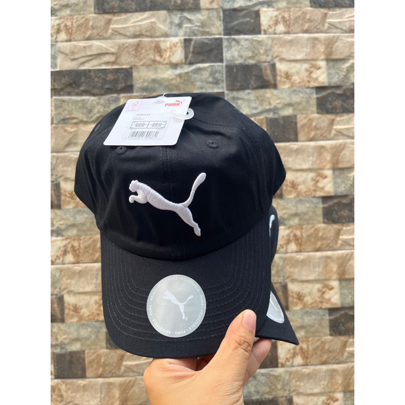 Nón thể thao Puma Essential Cap - Black Big Cat màu đen. Made in BanglaDesh