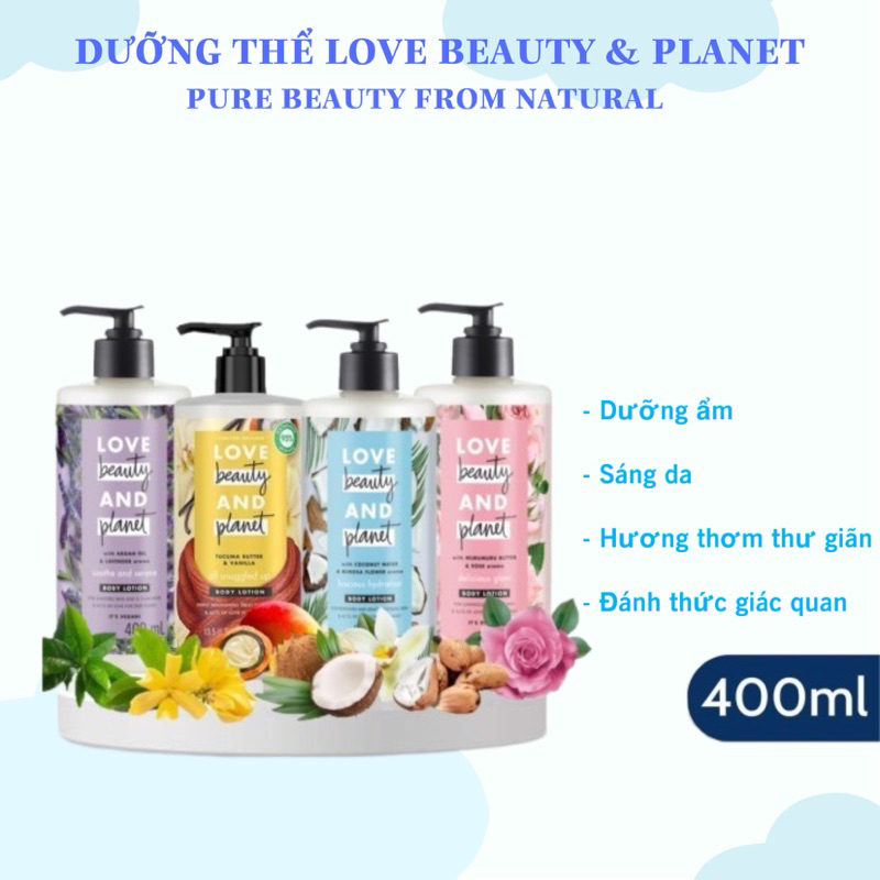 Sữa dưỡng thể Love Beauty and Planet 400ml