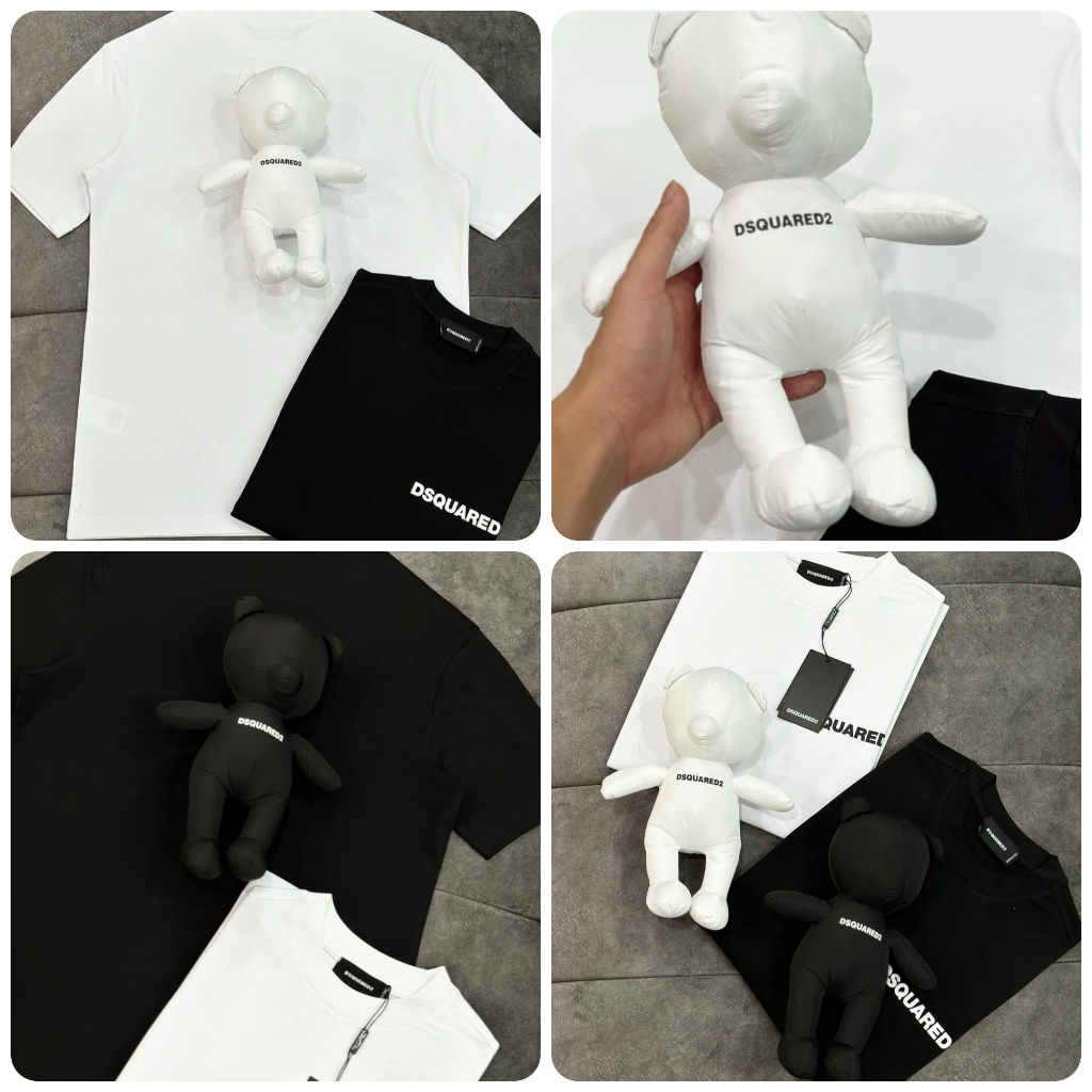 Áo Phông DSQ Nam Nữ Tag Gấu To Siêu Đẹp - Áo Thun DSQ Nam Nữ Vải Cotton Cao Cấp