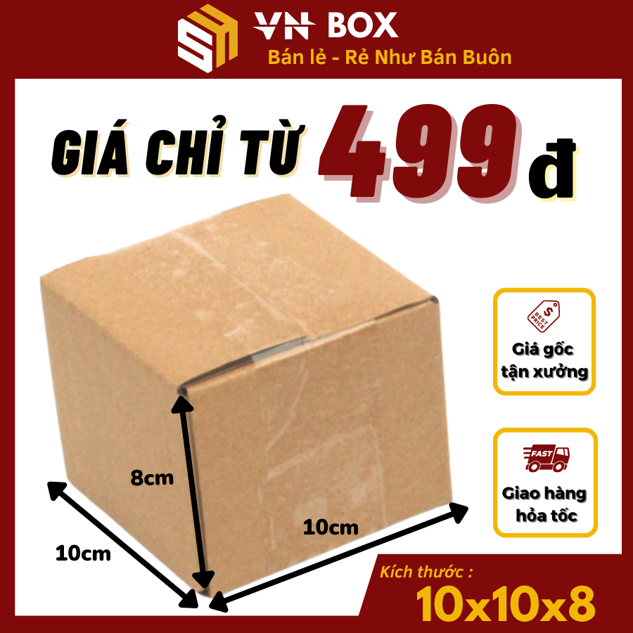 Hộp carton đóng hàng size nhỏ 10x10x8 - VN Box