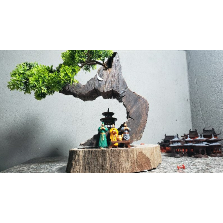 Tượng mini, Lưu Quan Trương kết nghĩa đào viên, tiểu cảnh, bonsai, non bộ đẹp