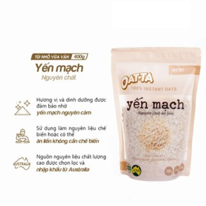 [Gift] Yến Mạch Nguyên Chất OATTA Thơm Ngon Thích Hợp Cho Người Ăn Kiêng Túi 150g