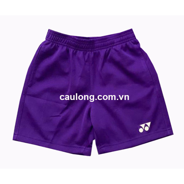 Quần Short Cầu Lông Nam Yonex Logo Màu Tím
