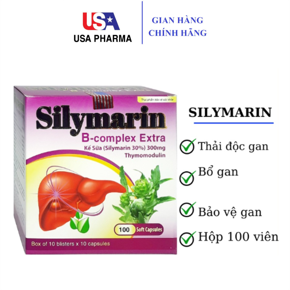 Bổ gan Silymarin B Complex Extra màu tím hỗ trợ giải độc gan, bảo vệ gan