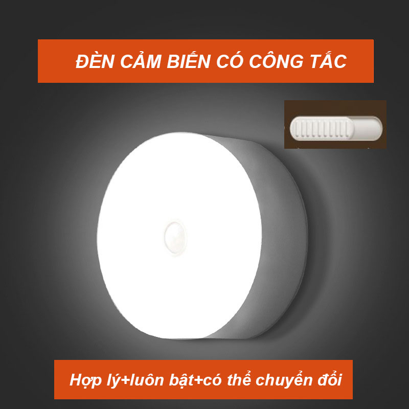 Đèn Cảm Ứng Thông Minh Có Công Tắt, Đèn Led  Dán Tường Không Dây, Góc Cảm Ứng Rộng, Thích Hợp Cho Mọi Không Gian | BigBuy360 - bigbuy360.vn