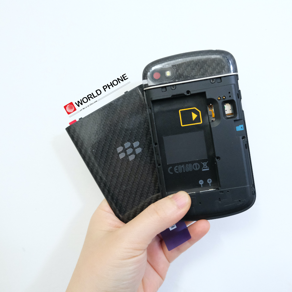 Bộ vỏ full BB Blackberry Q10 đen, gồm màn, viền khung, nắp, phím BB Q10 zin new