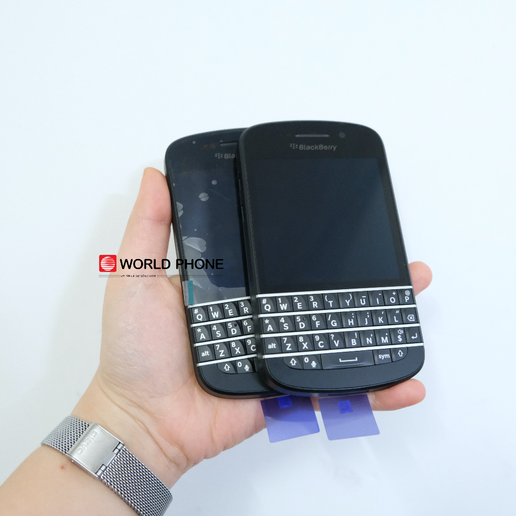 Bộ vỏ full BB Blackberry Q10 đen, gồm màn, viền khung, nắp, phím BB Q10 zin new