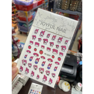 Sticker Hoạt Hình Gấu Dâu Dán Móng