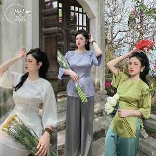 Bộ đồ đi chùa, pháp phục đi chùa chất liệu gấm tơ cao cấp - Pháp phục mộc lâm - PP12