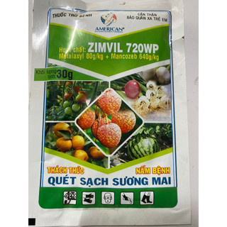 Trừ bệnh zimvil 720wp - trừ bệnh thán thư, sương mai, đốm lá, rỉ sắt, phấn trắng chết nhanh, cháy lá, đốm vằn