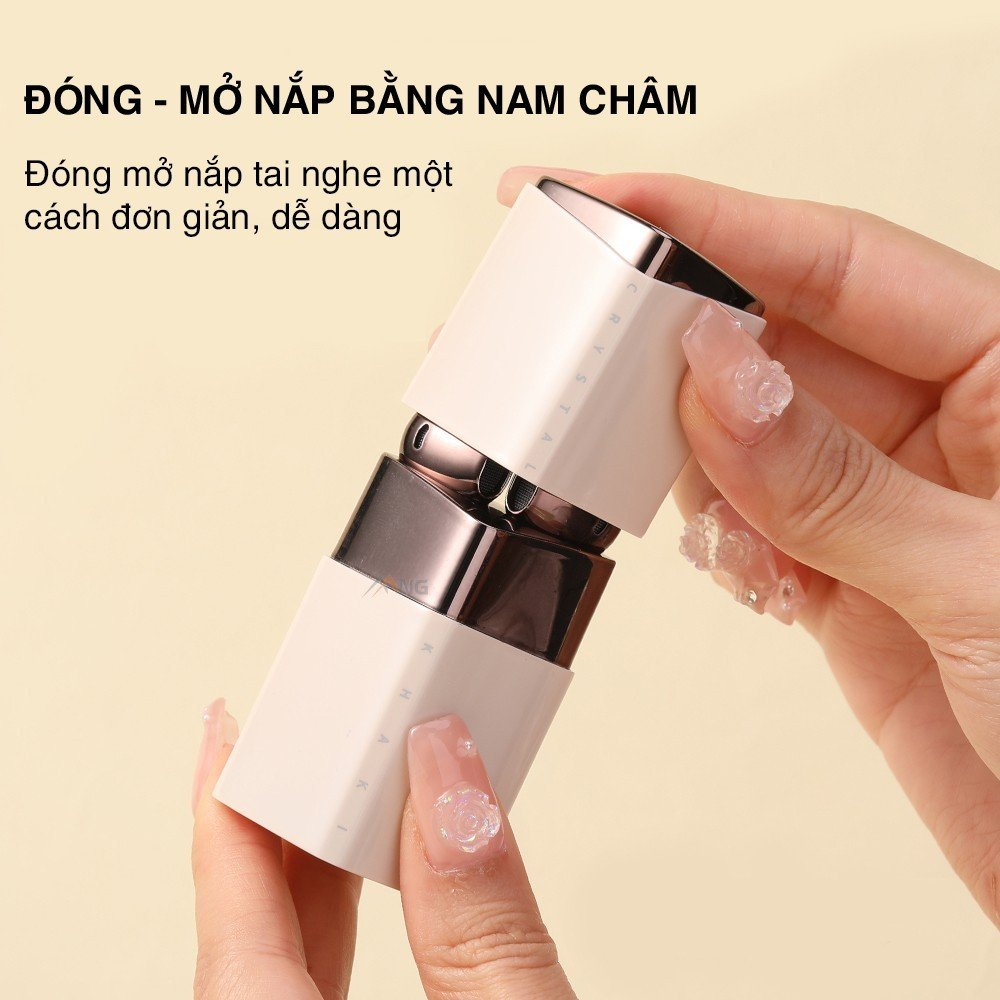 Tai nghe Bluetooth nhét tai không dây TWS Rockspace Lipstick nghe nhạc lên đến 24h hàng chính hãng bảo hành 12 tháng